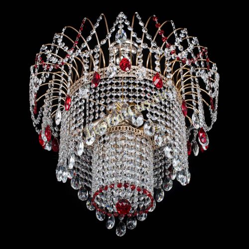 Люстра Агата Венеция №4 красная в Кирове Гусь Хрустальный