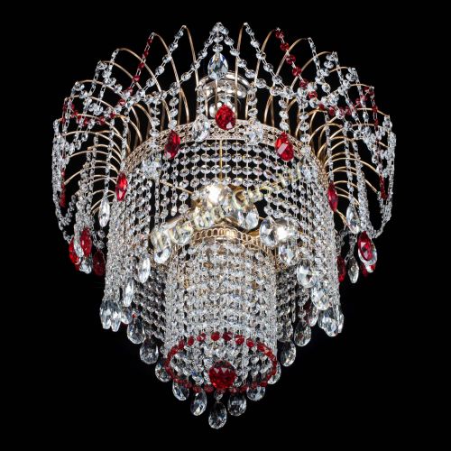 Люстра Агата Венеция №4 красная в Кирове Гусь Хрустальный