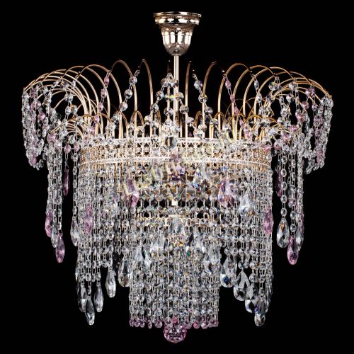 Люстра Агата Венеция №4 розовая в Кирове Гусь Хрустальный