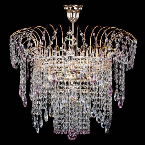 Люстра Агата Венеция №4 розовая в Кирове Гусь Хрустальный