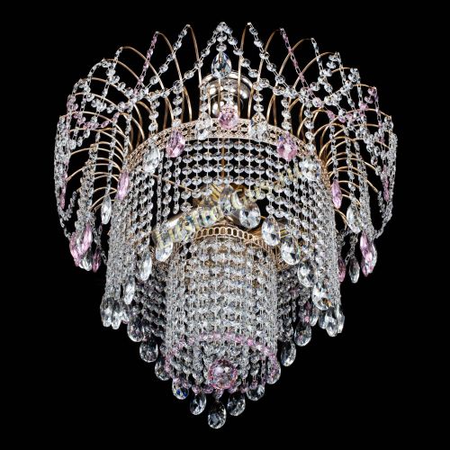 Люстра Агата Венеция №4 розовая в Кирове Гусь Хрустальный