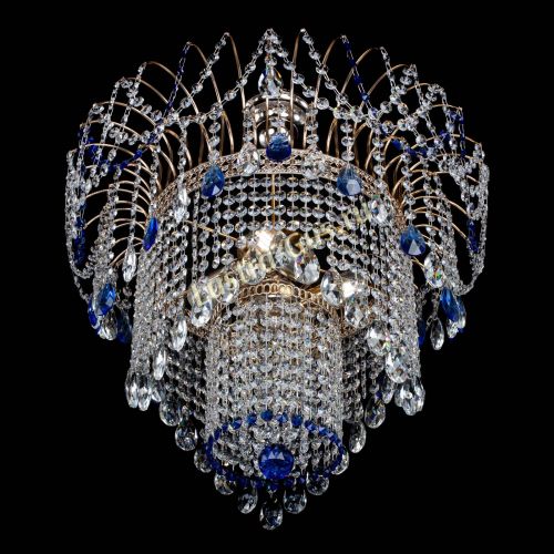 Люстра Агата Венеция №4 синяя в Кирове Гусь Хрустальный