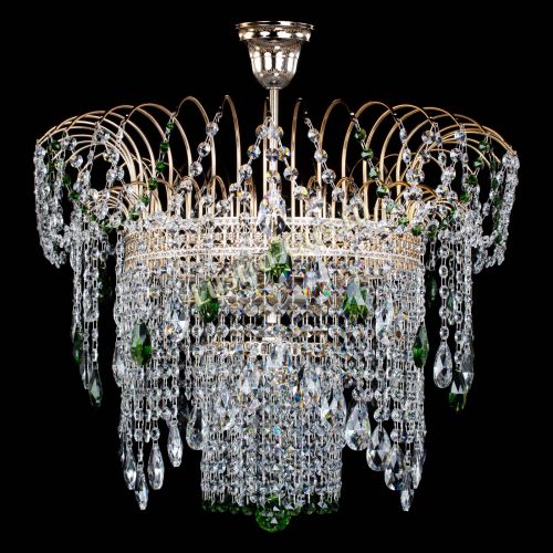 Люстра Агата Венеция №4 зеленая в Кирове Гусь Хрустальный