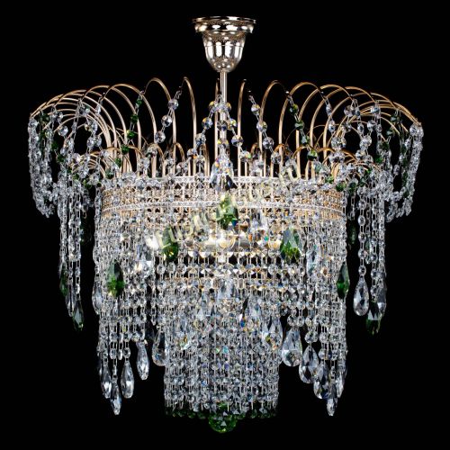 Люстра Агата Венеция №4 зеленая в Кирове Гусь Хрустальный