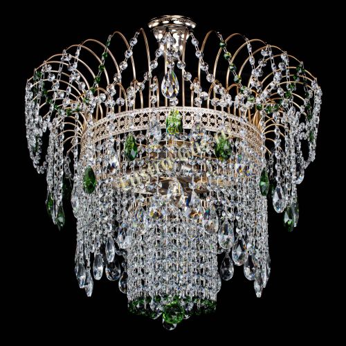 Люстра Агата Венеция №4 зеленая в Кирове Гусь Хрустальный