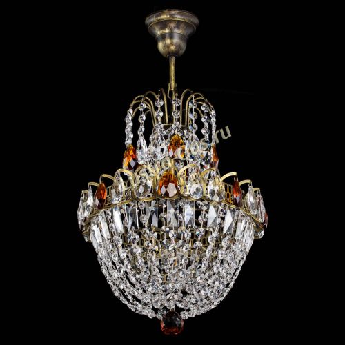 Люстра Астра №1 с подвесом под бронзу Чайная в Кирове Гусь Хрустальный