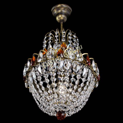 Люстра Астра №1 с подвесом под бронзу Чайная в Кирове Гусь Хрустальный