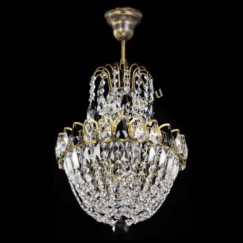 Люстра Астра №1 с подвесом под бронзу Черная в Кирове Гусь Хрустальный