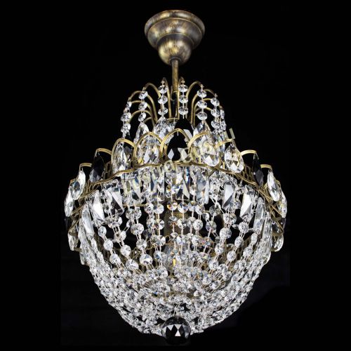 Люстра Астра №1 с подвесом под бронзу Черная в Кирове Гусь Хрустальный