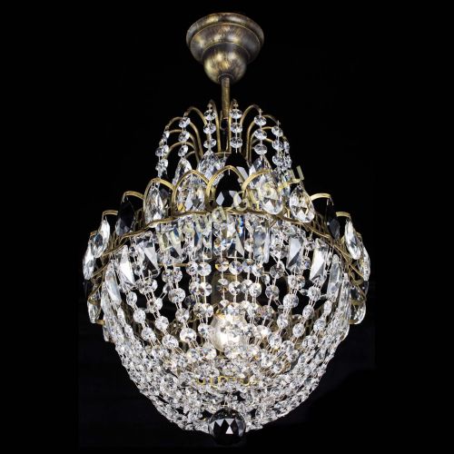 Люстра Астра №1 с подвесом под бронзу Черная в Кирове Гусь Хрустальный