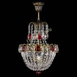 Люстра Астра №1 с подвесом под бронзу Красная в Кирове