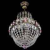 Люстра Астра №1 с подвесом под бронзу Розовая в Кирове