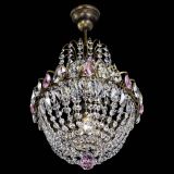 Люстра Астра №1 с подвесом под бронзу Розовая в Кирове