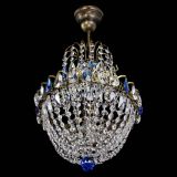 Люстра Астра №1 с подвесом под бронзу Синяя в Кирове