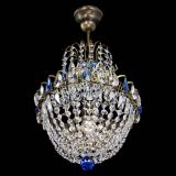 Люстра Астра №1 с подвесом под бронзу Синяя в Кирове