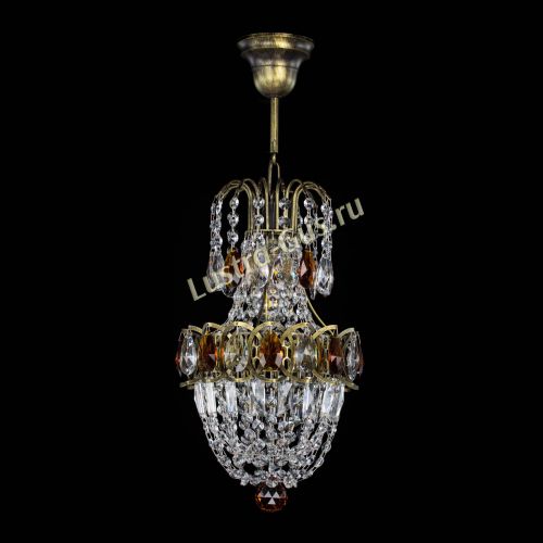 Люстра Астра №1 узкая чайная под бронзу в Кирове Гусь Хрустальный