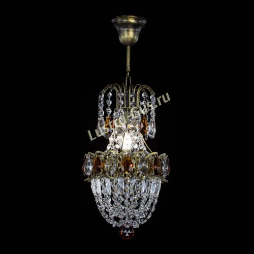 Люстра Астра №1 узкая чайная под бронзу в Кирове Гусь Хрустальный