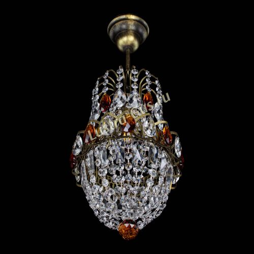 Люстра Астра №1 узкая чайная под бронзу в Кирове Гусь Хрустальный