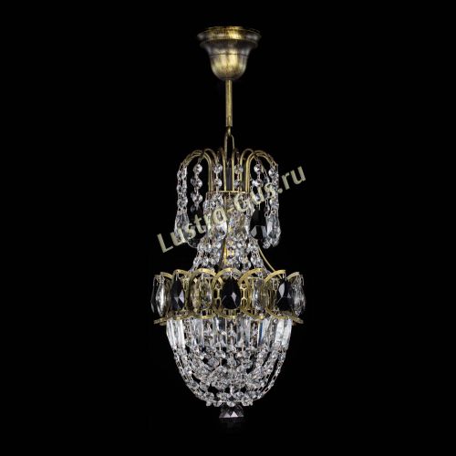 Люстра Астра №1 узкая черная под бронзу в Кирове Гусь Хрустальный