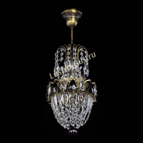 Люстра Астра №1 узкая черная под бронзу в Кирове Гусь Хрустальный