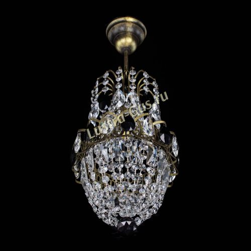 Люстра Астра №1 узкая черная под бронзу в Кирове Гусь Хрустальный