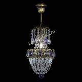 Люстра Астра №1 узкая фиолетовая под бронзу в Кирове