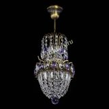 Люстра Астра №1 узкая фиолетовая под бронзу в Кирове