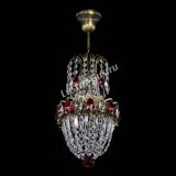 Люстра Астра №1 узкая красная под бронзу в Кирове