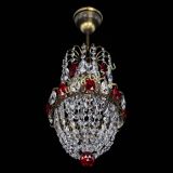 Люстра Астра №1 узкая красная под бронзу в Кирове