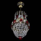 Люстра Астра №1 узкая красная под бронзу в Кирове