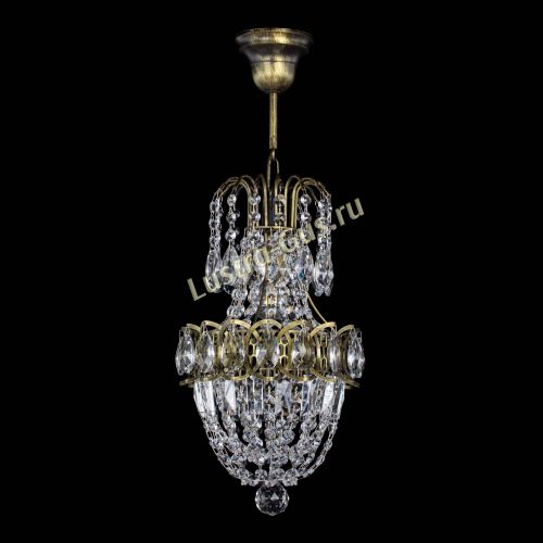 Люстра Астра №1 узкая с подвесом под бронзу в Кирове Гусь Хрустальный