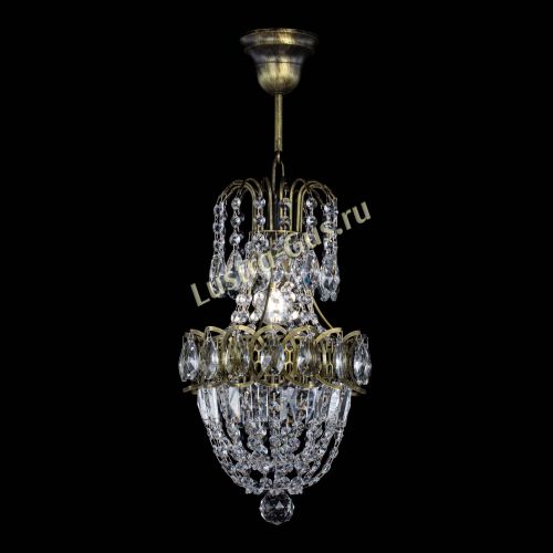 Люстра Астра №1 узкая с подвесом под бронзу в Кирове Гусь Хрустальный