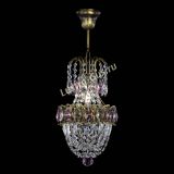 Люстра Астра №1 узкая розовая под бронзу в Кирове