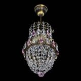 Люстра Астра №1 узкая розовая под бронзу в Кирове