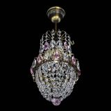 Люстра Астра №1 узкая розовая под бронзу в Кирове