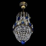 Люстра Астра №1 узкая синяя под бронзу в Кирове