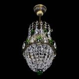 Люстра Астра №1 узкая зеленая под бронзу в Кирове