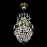 Люстра Астра №1 узкая зеленая под бронзу в Кирове