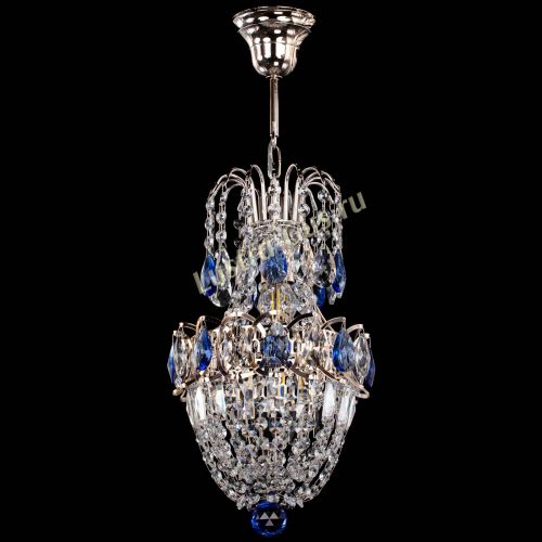 Люстра Астра №1 узкая синяя в Кирове Гусь Хрустальный