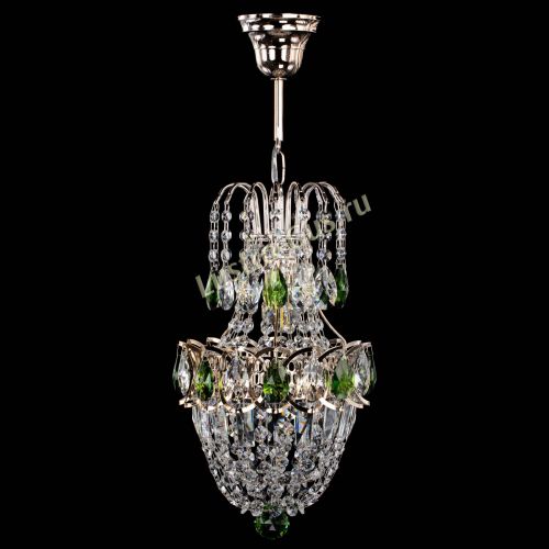 Люстра Астра №1 узкая зеленая в Кирове Гусь Хрустальный