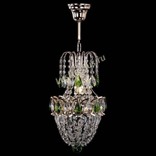 Люстра Астра №1 узкая зеленая в Кирове Гусь Хрустальный