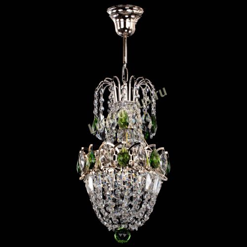 Люстра Астра №1 узкая зеленая в Кирове Гусь Хрустальный