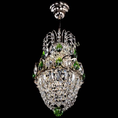 Люстра Астра №1 узкая зеленая в Кирове Гусь Хрустальный