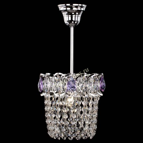 Люстра Астра ажур №1 фиолетовая в Кирове Гусь Хрустальный