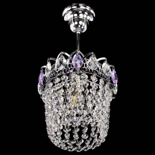 Люстра Астра ажур №1 фиолетовая в Кирове Гусь Хрустальный