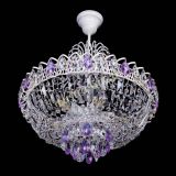 Люстра Астра Белая с подвесом фиолетовая в Кирове