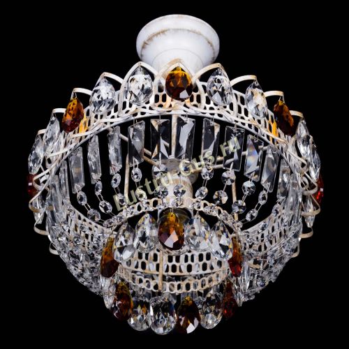 Люстра Астра Бутон №1 Чайная - белая с подвесом в Кирове Гусь Хрустальный