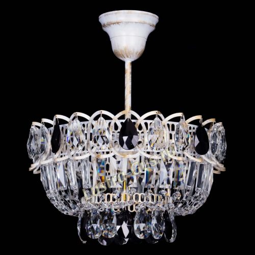 Люстра Астра Бутон №1 Черная - белая с подвесом в Кирове Гусь Хрустальный