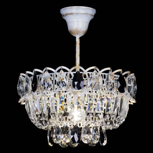 Люстра Астра Бутон №1 Черная - белая с подвесом в Кирове Гусь Хрустальный