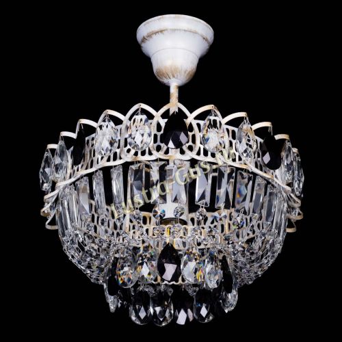 Люстра Астра Бутон №1 Черная - белая с подвесом в Кирове Гусь Хрустальный